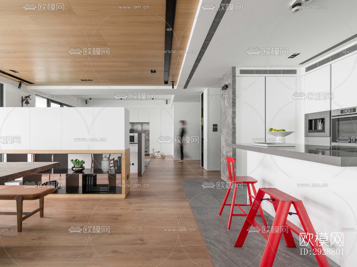 现代平层效果图下载（渲染图13）