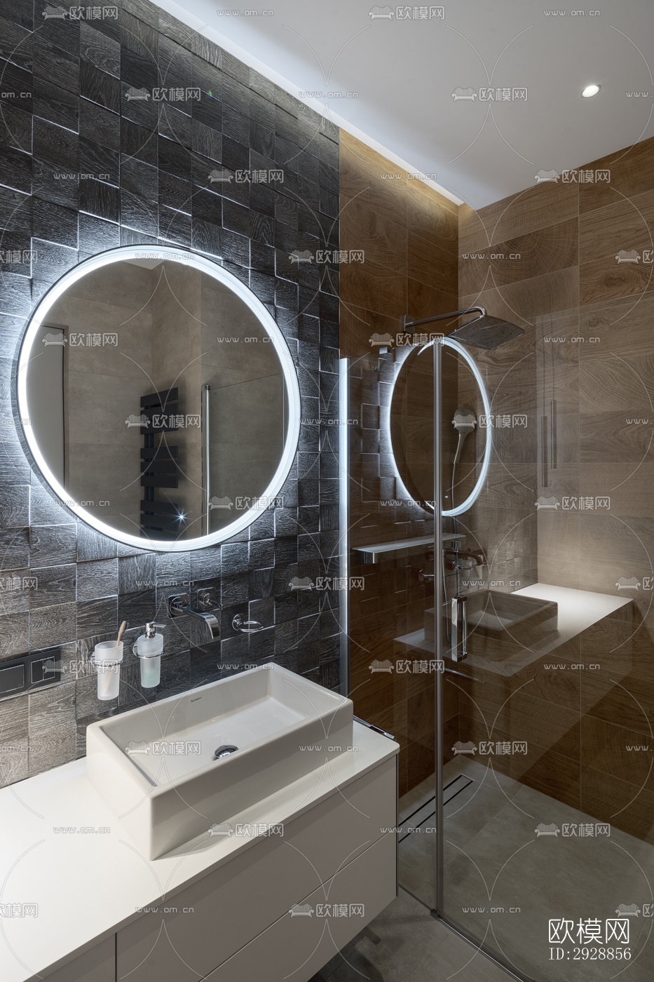 现代平层效果图下载（渲染图3）