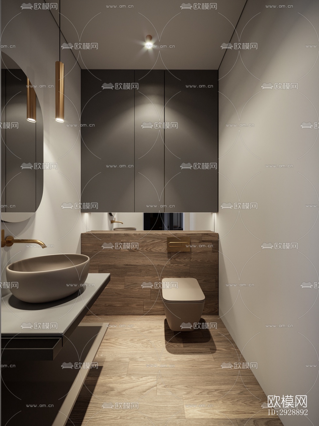 现代平层效果图下载（渲染图16）