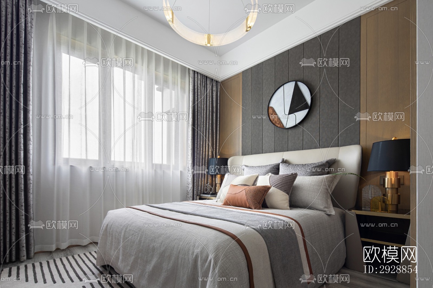 现代平层效果图下载（渲染图6）