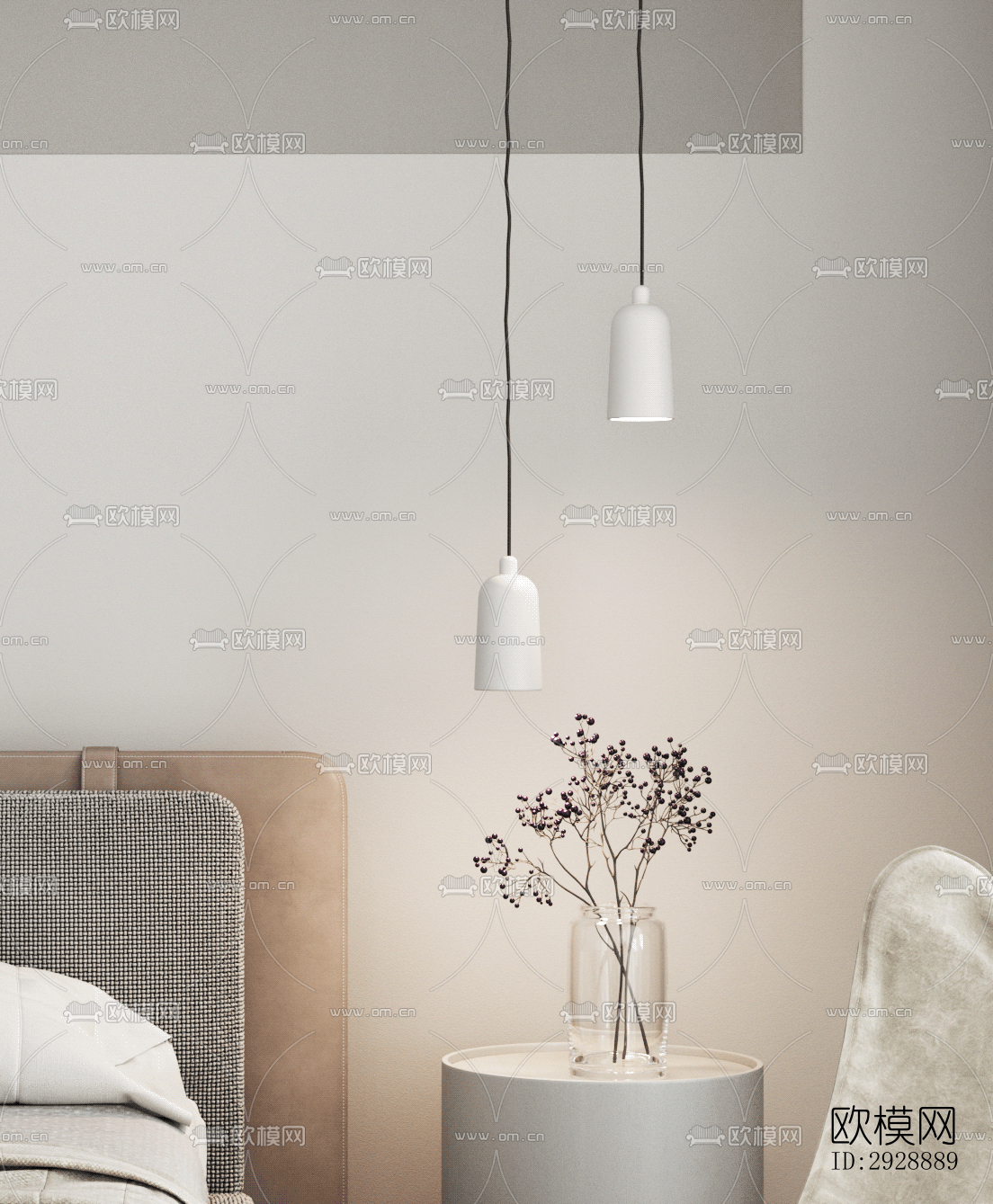 现代平层效果图下载（渲染图11）