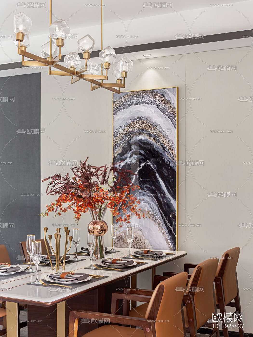 现代平层效果图下载（渲染图3）