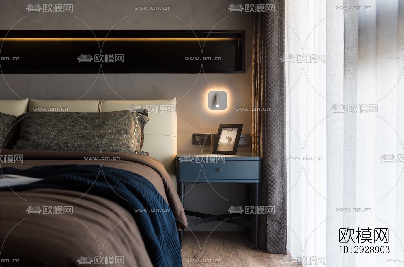 现代平层效果图下载（渲染图10）