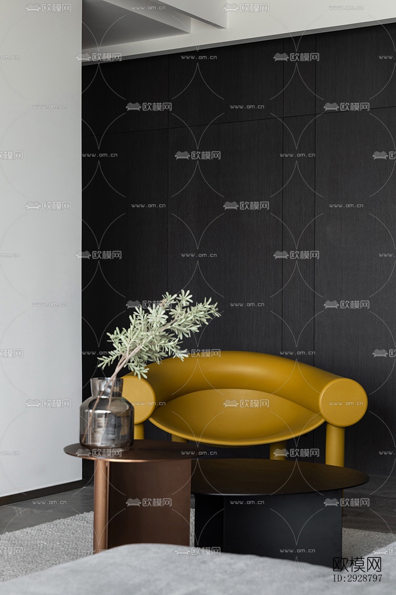 现代平层效果图下载（渲染图3）