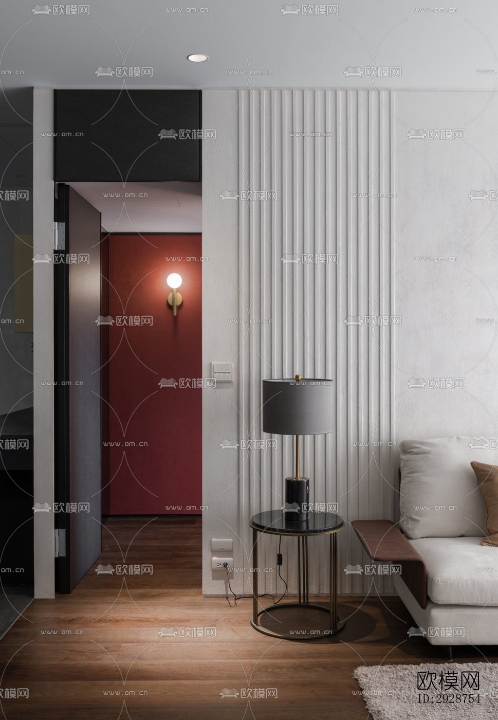 现代平层效果图下载（渲染图14）