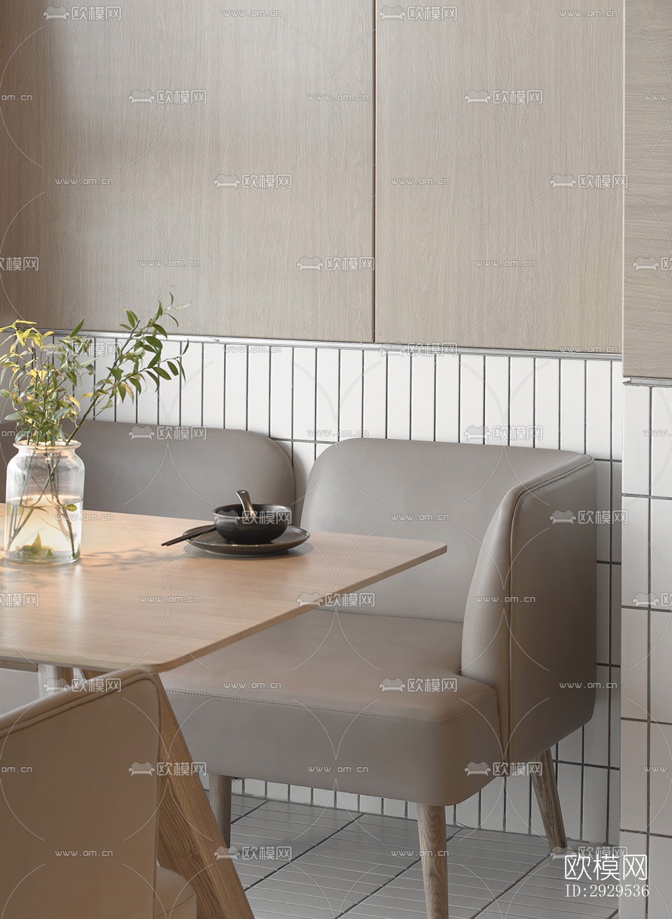 北欧西餐厅效果图下载（渲染图12）