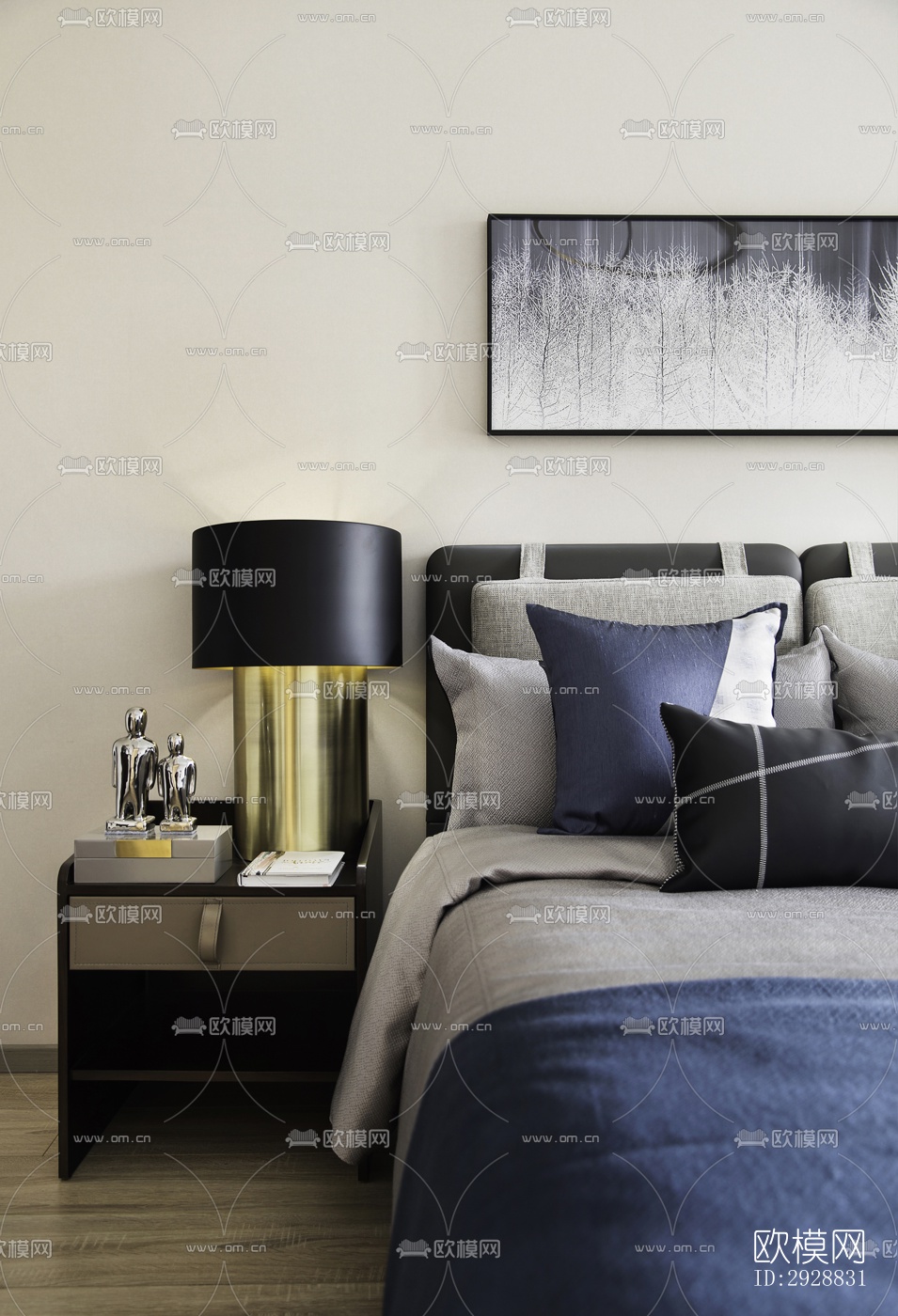 现代平层效果图下载（渲染图14）