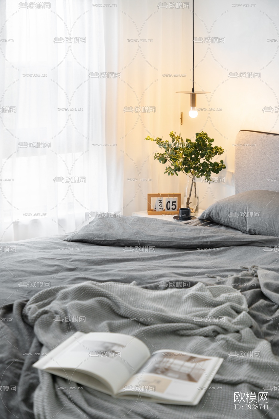 现代平层效果图下载（渲染图7）