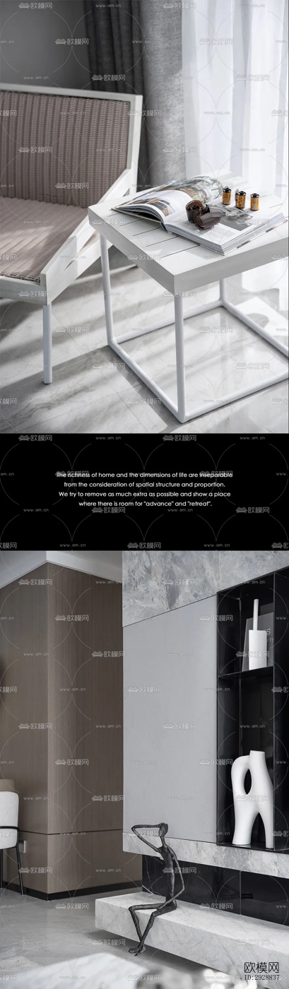 现代平层效果图下载（渲染图16）