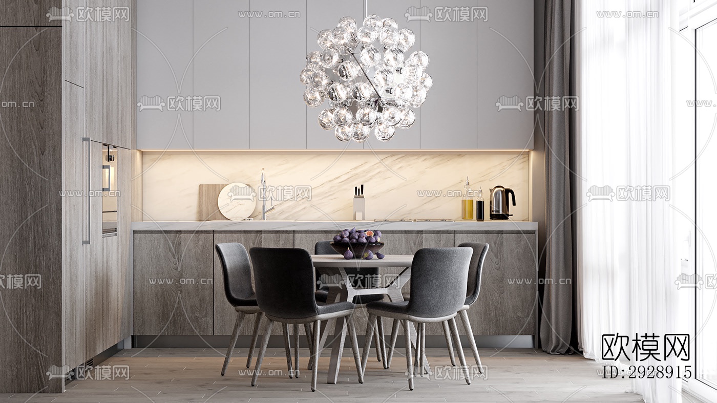 现代平层效果图下载（渲染图10）