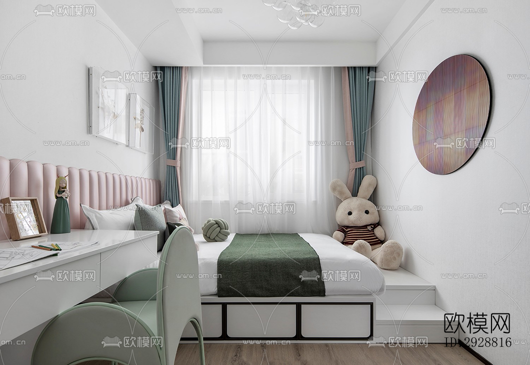 现代平层效果图下载（渲染图5）