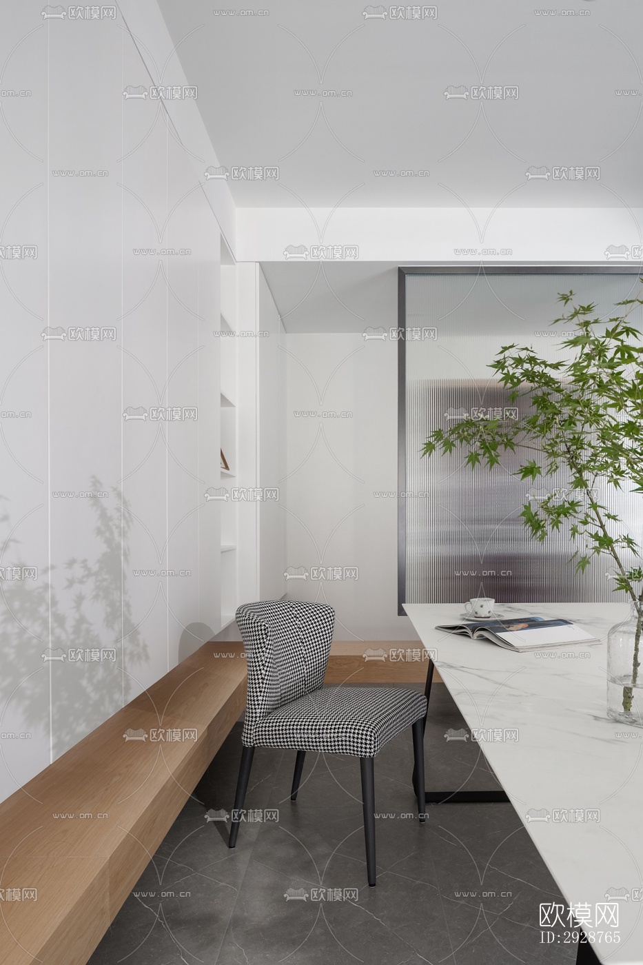 现代平层效果图下载（渲染图2）