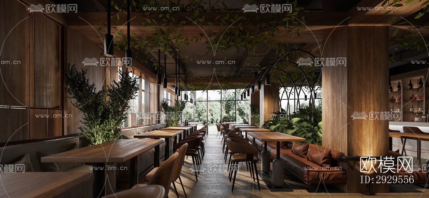 工业风西餐厅效果图下载（渲染图16）