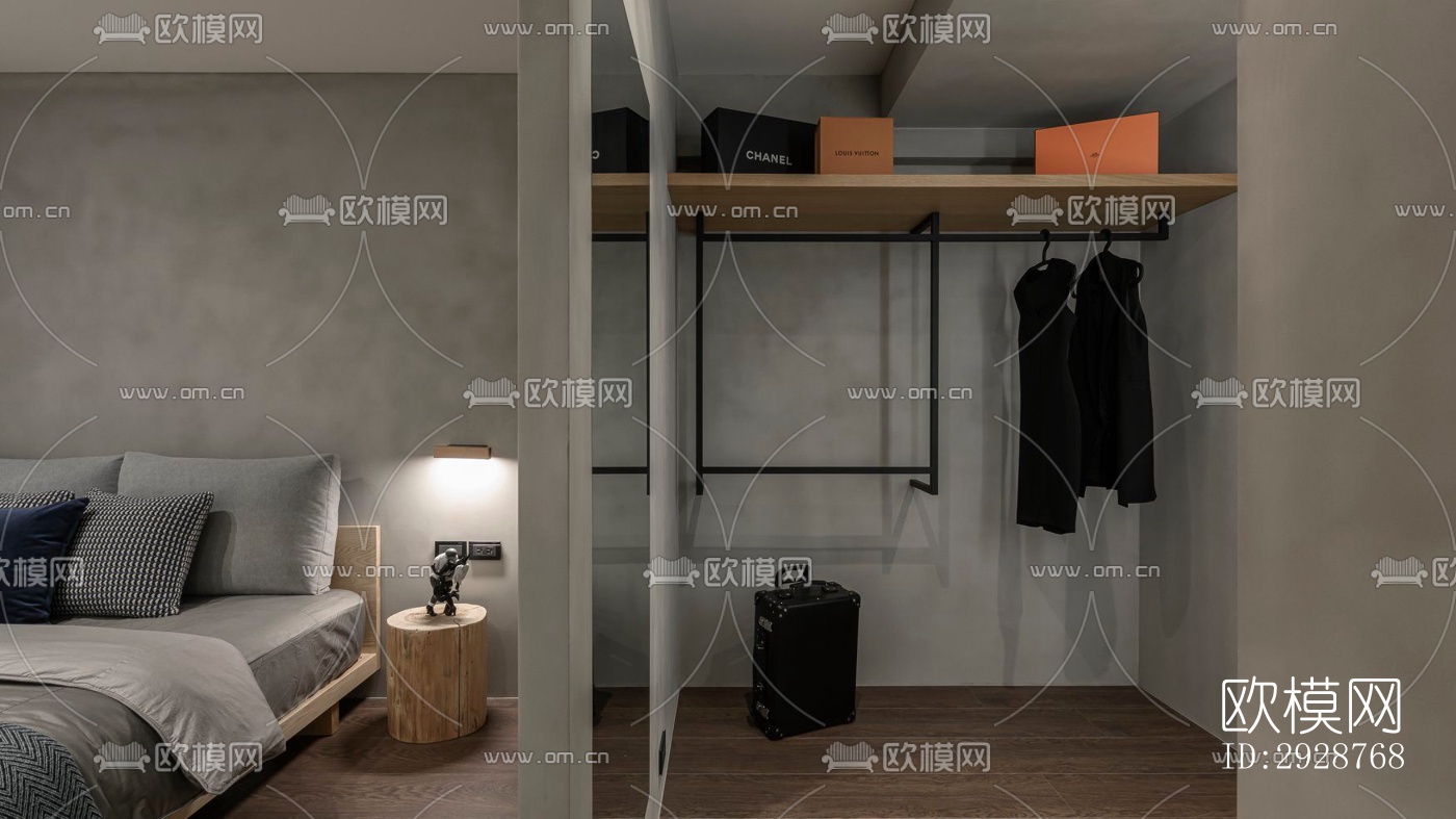 现代平层效果图下载（渲染图8）