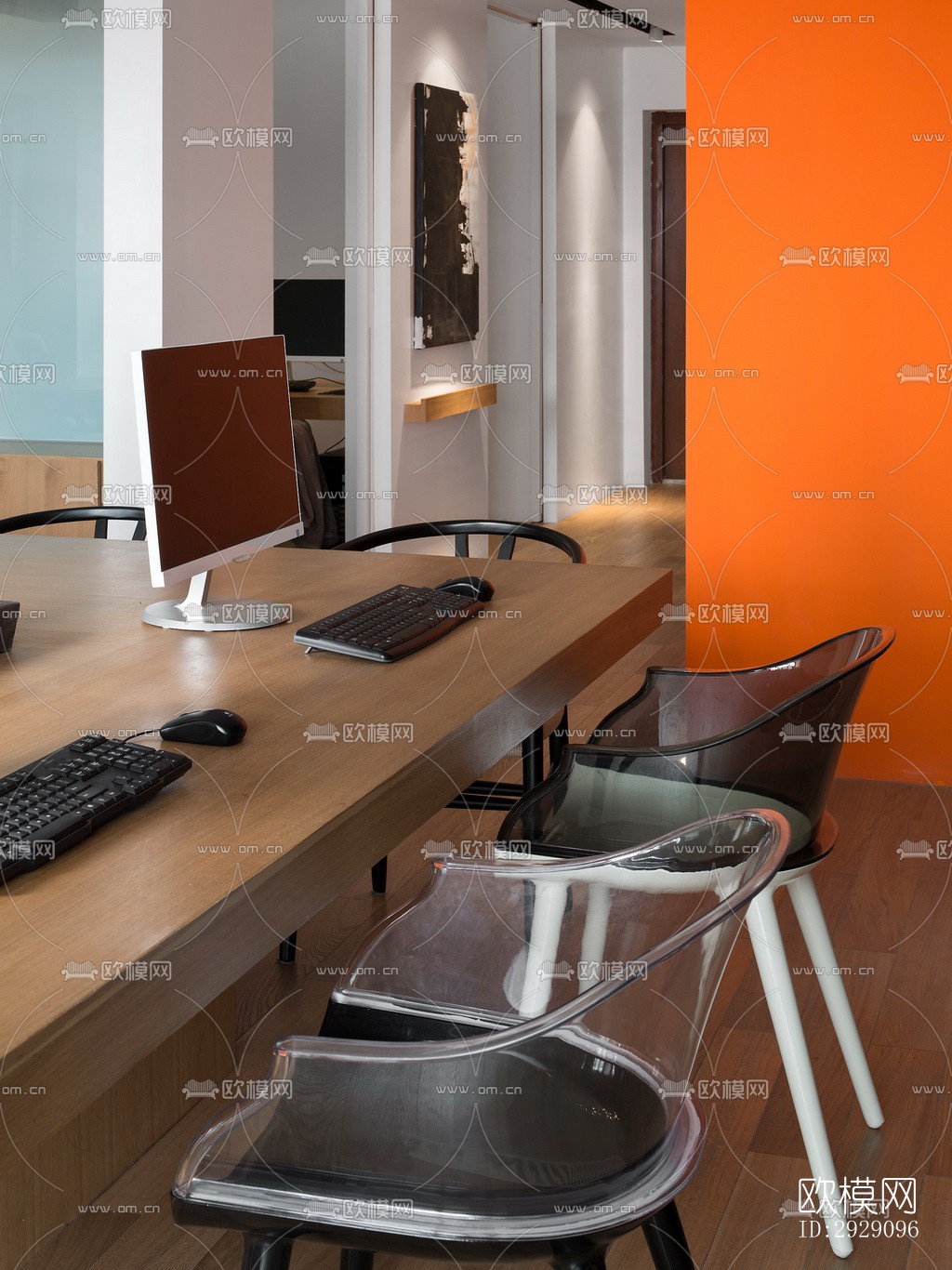 现代办公区效果图下载（渲染图13）