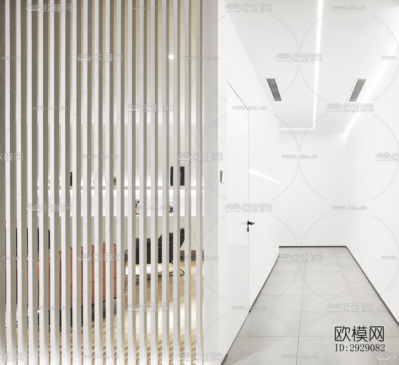 工业风办公区效果图下载（渲染图10）