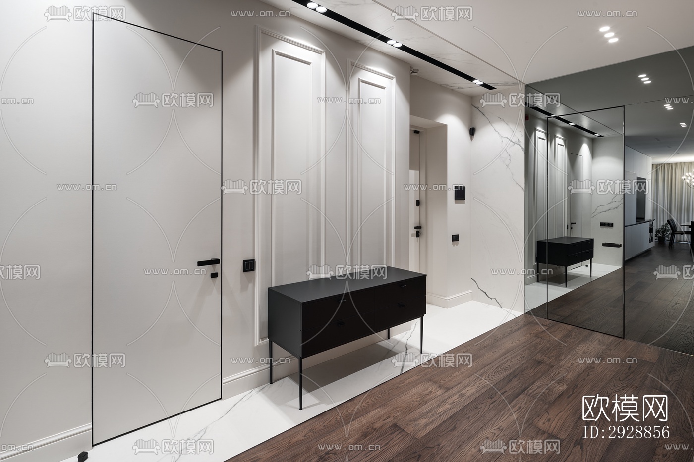 现代平层效果图下载（渲染图18）