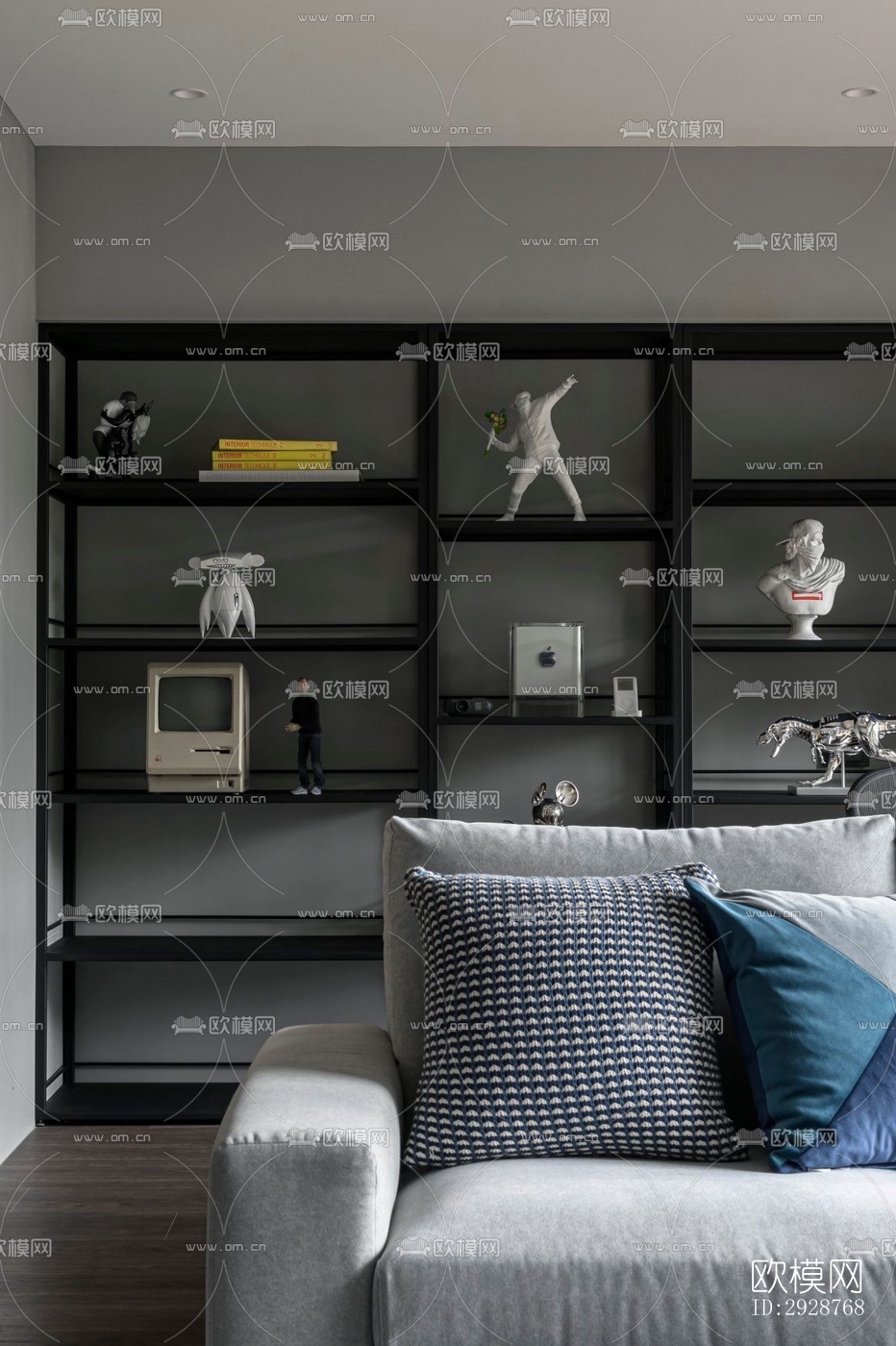 现代平层效果图下载（渲染图6）