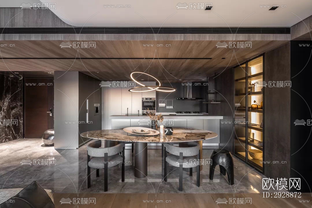 现代平层效果图下载（渲染图19）