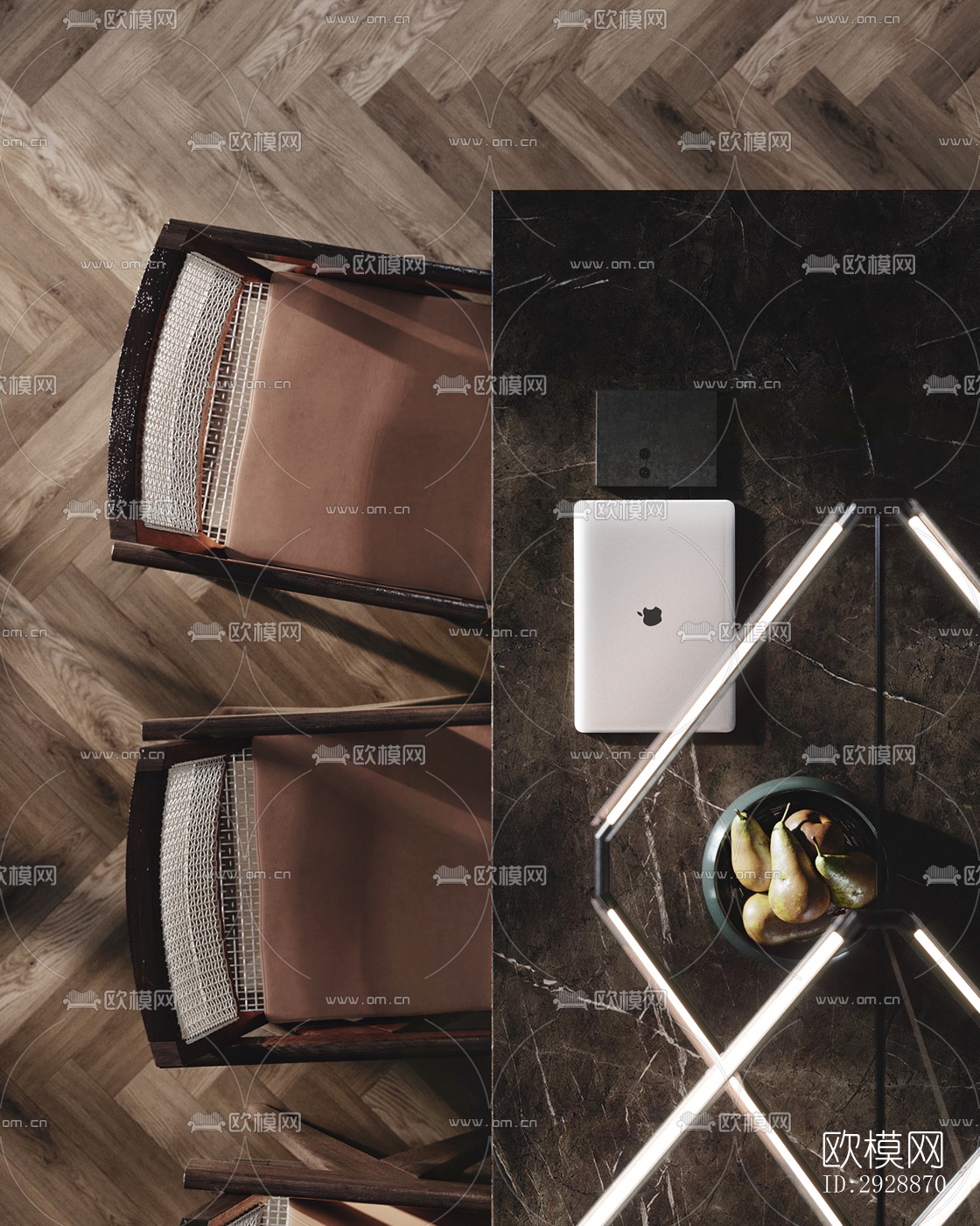 现代平层效果图下载（渲染图11）