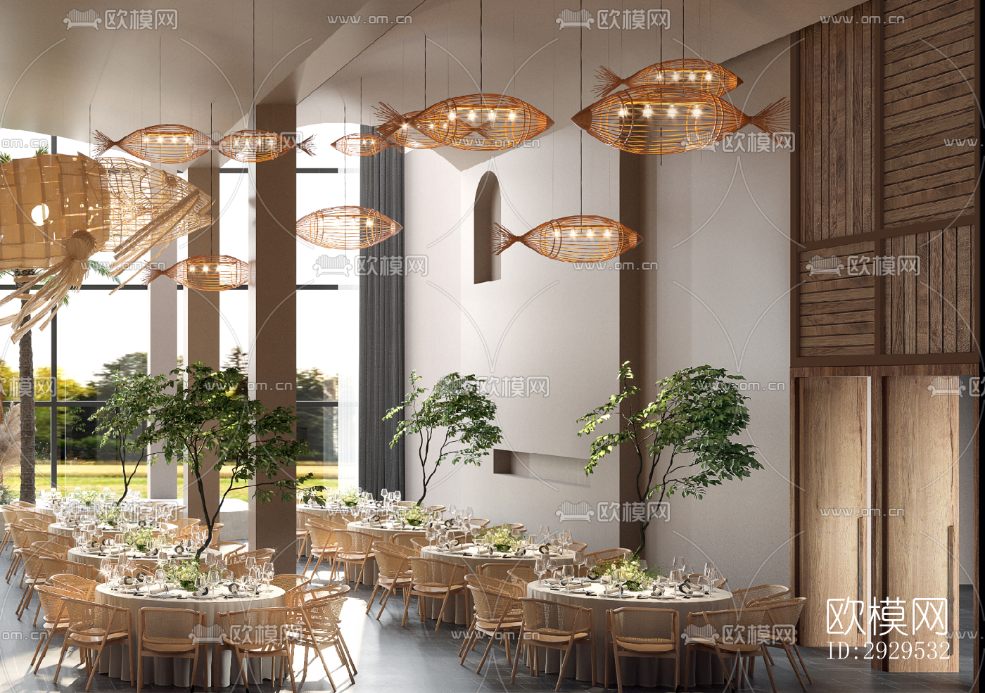 侘寂西餐厅效果图下载（渲染图8）