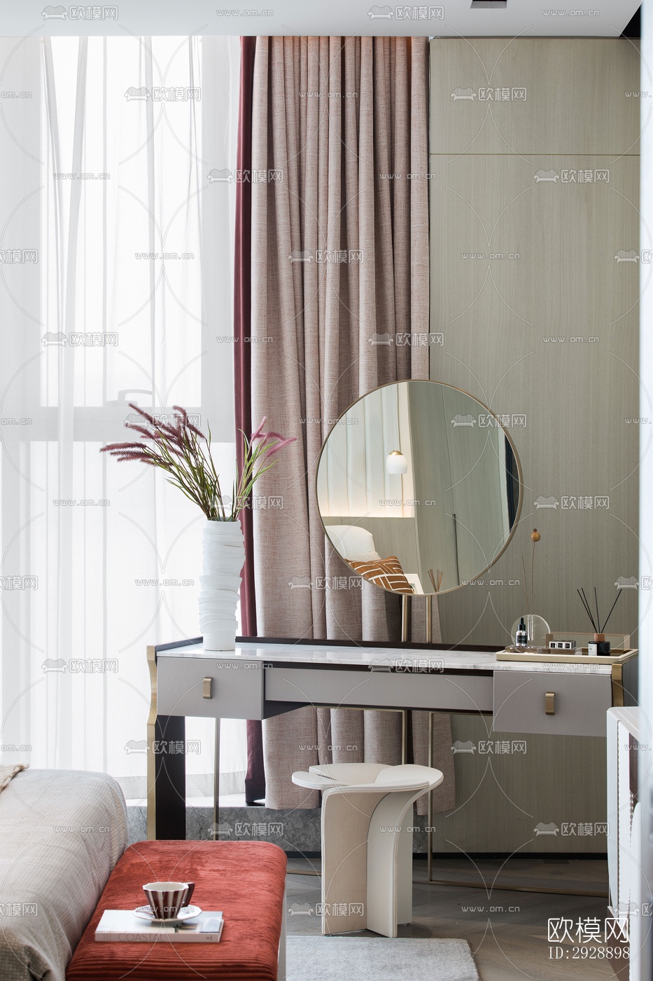 现代平层效果图下载（渲染图11）