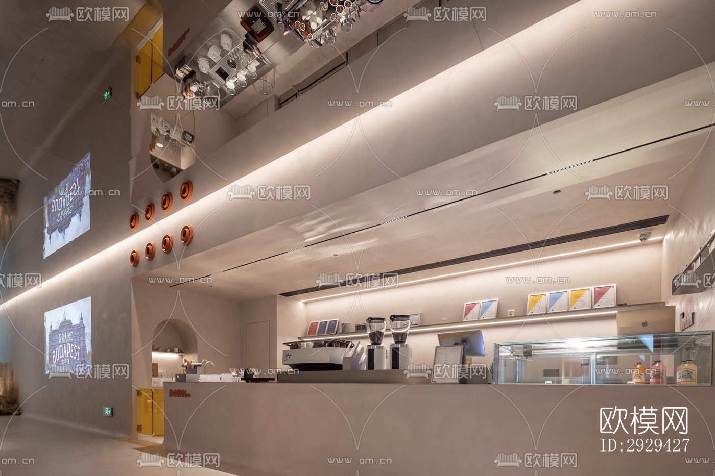 现代咖啡奶茶效果图下载（渲染图18）