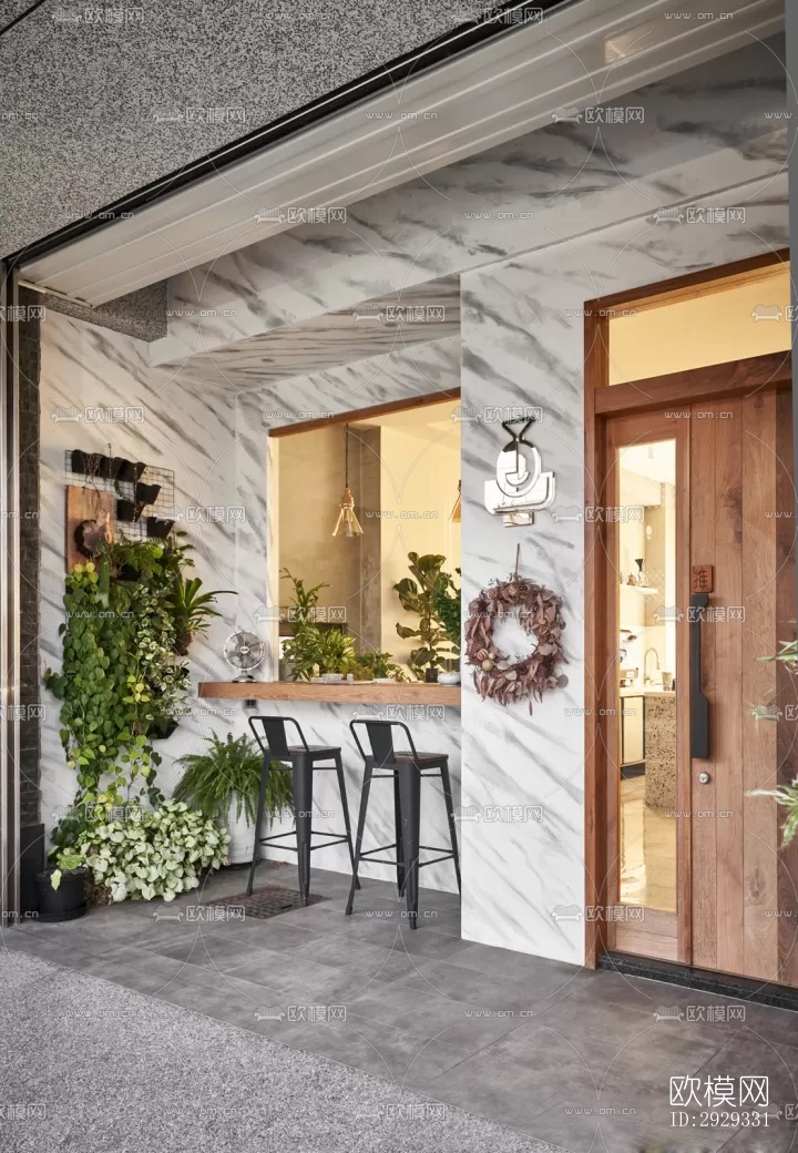 北欧咖啡奶茶效果图下载（渲染图12）