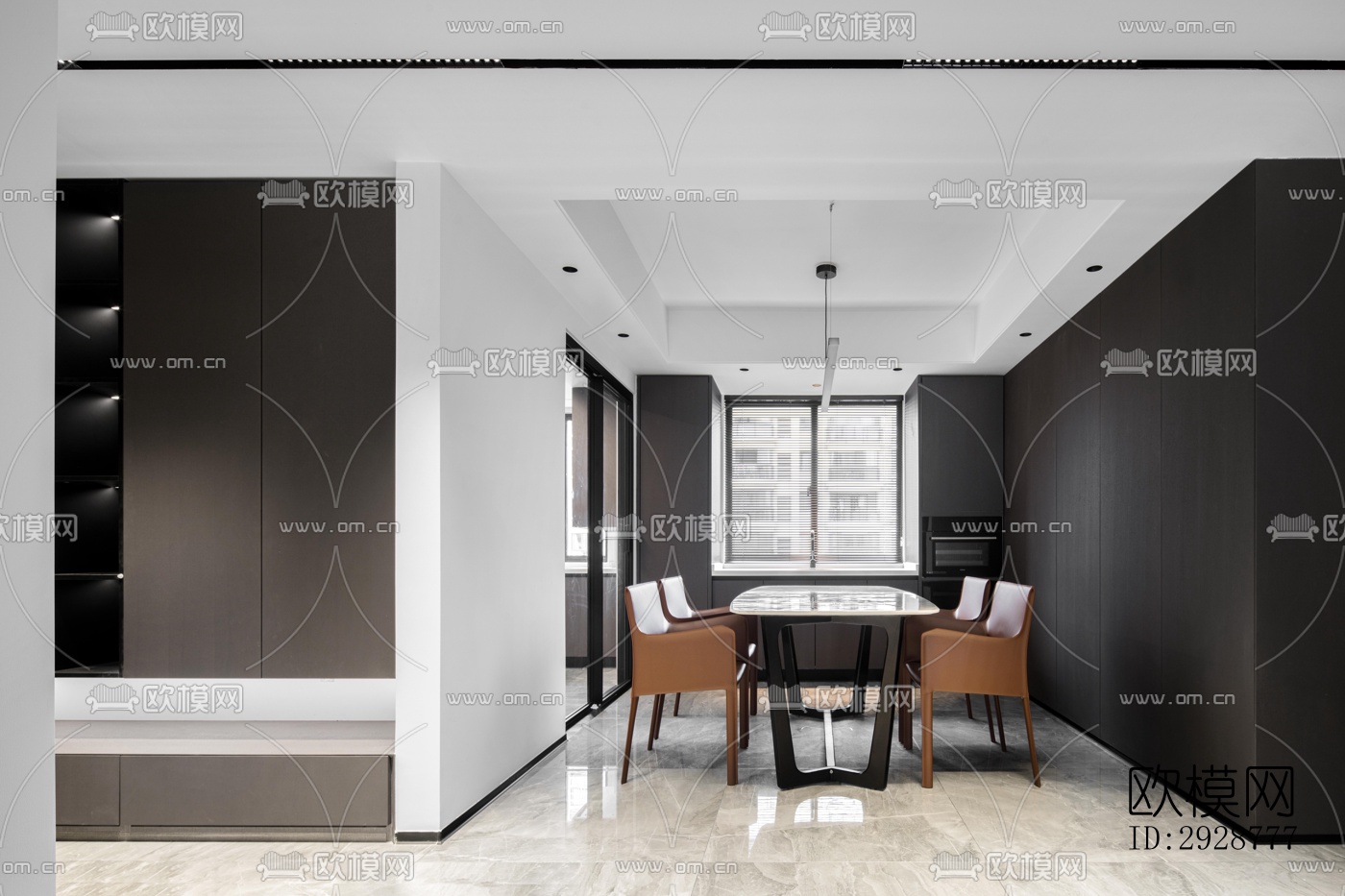 现代平层效果图下载（渲染图18）