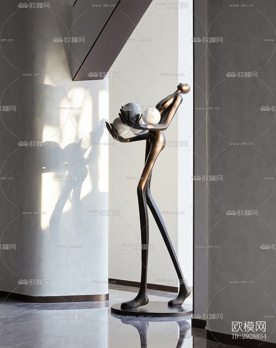 现代平层效果图下载（渲染图11）