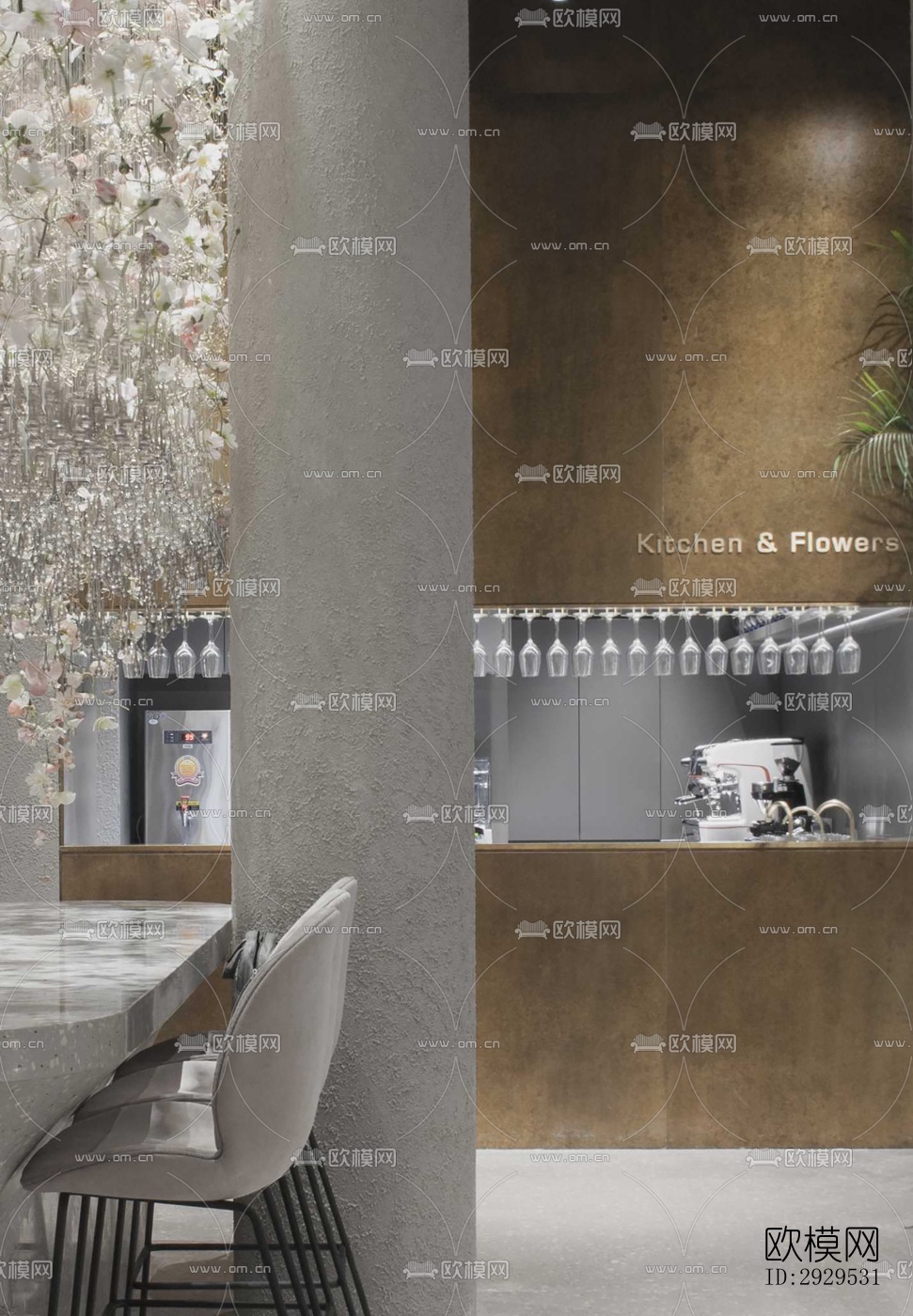 侘寂西餐厅效果图下载（渲染图18）