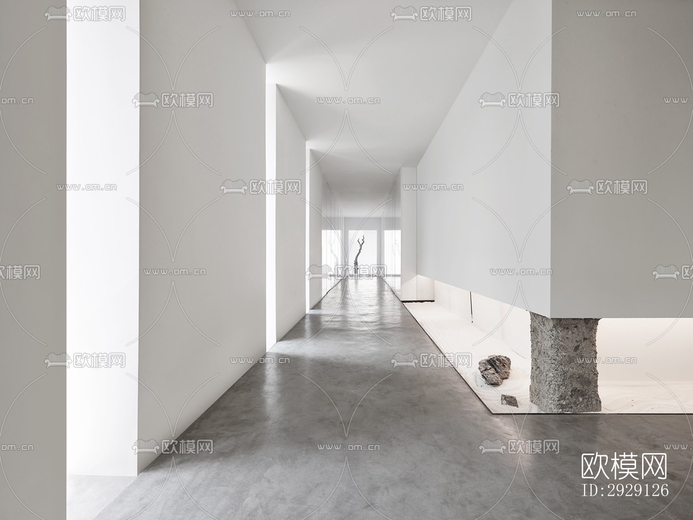 现代办公区效果图下载（渲染图6）