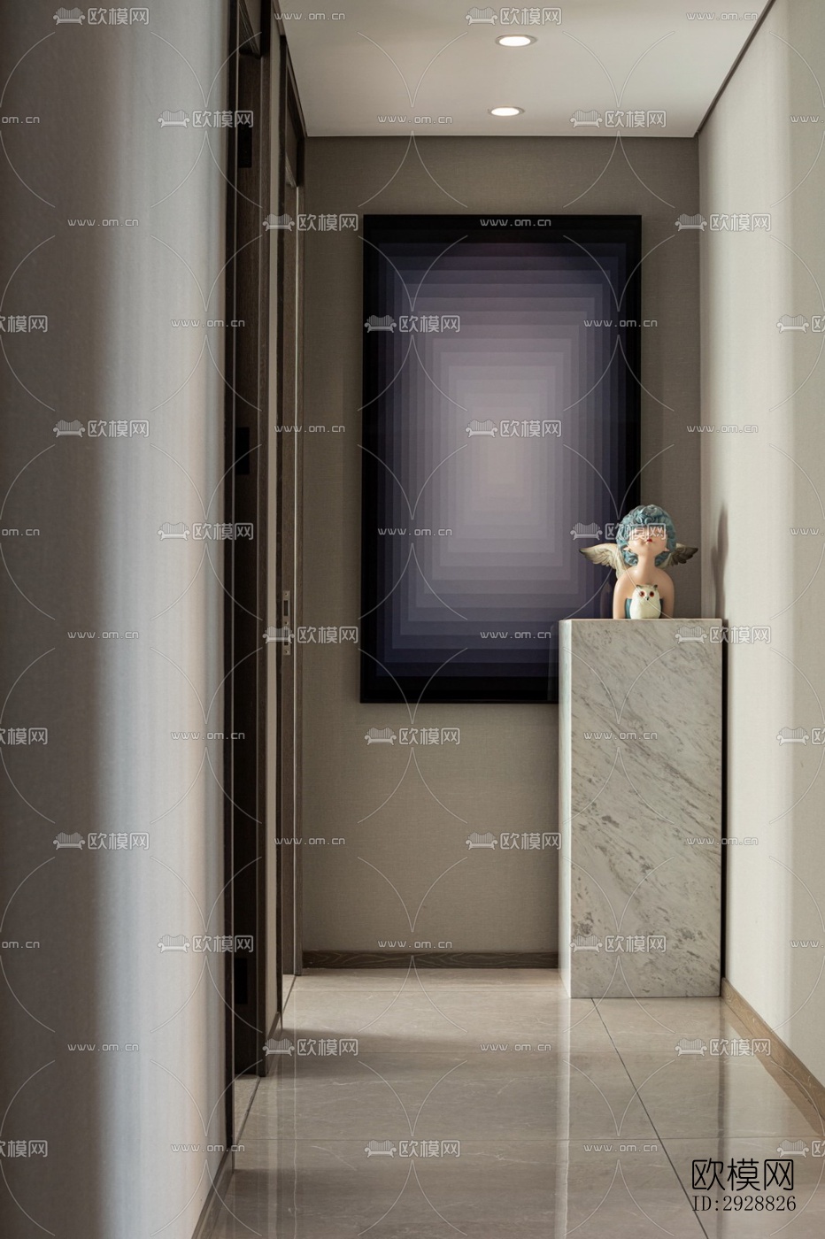 现代平层效果图下载（渲染图12）