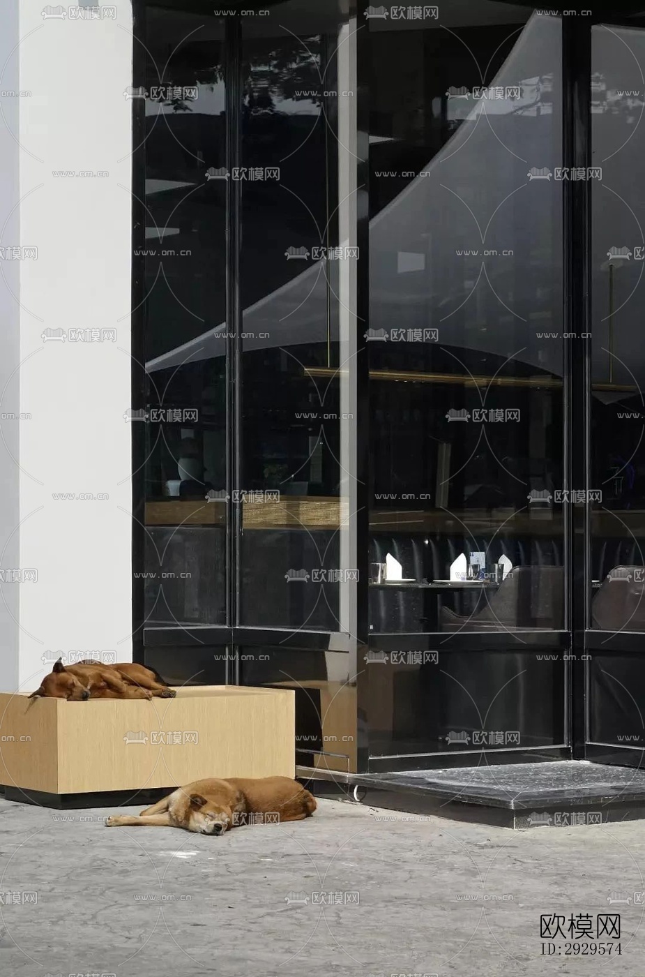 高级灰西餐厅效果图下载（渲染图13）