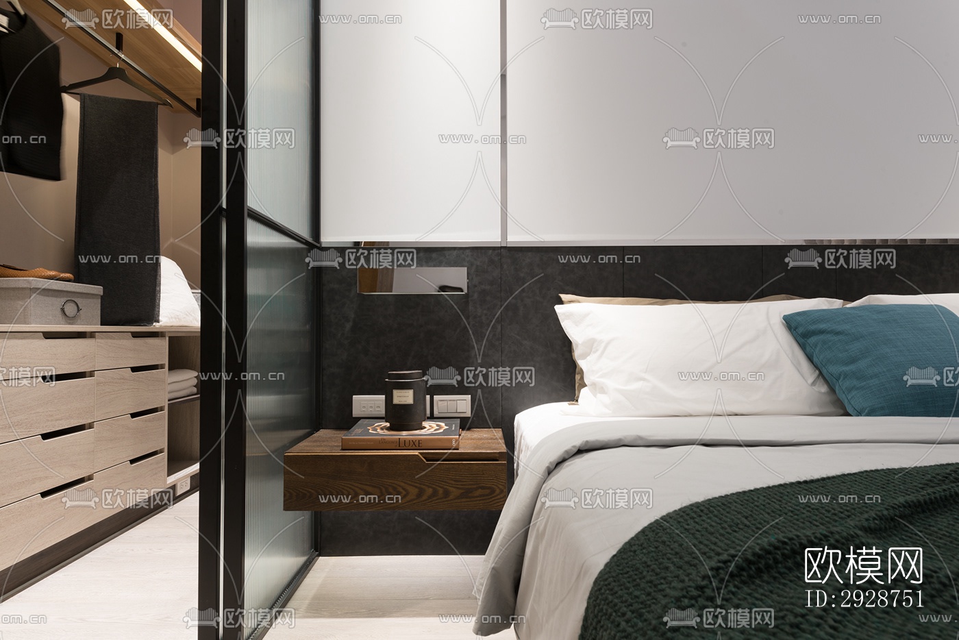 现代平层效果图下载（渲染图7）