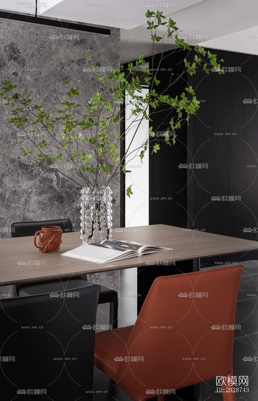 现代平层效果图下载（渲染图11）