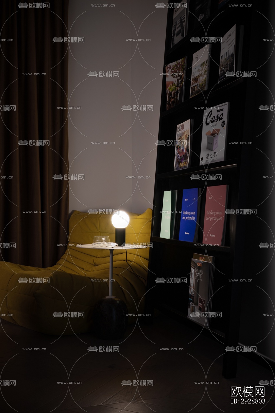 现代平层效果图下载（渲染图15）