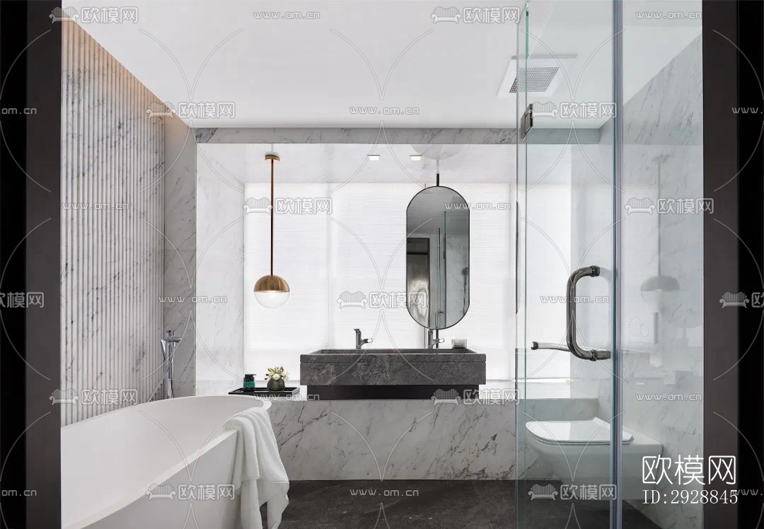 现代平层效果图下载（渲染图9）