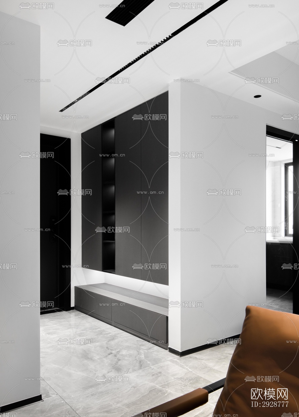 现代平层效果图下载（渲染图3）