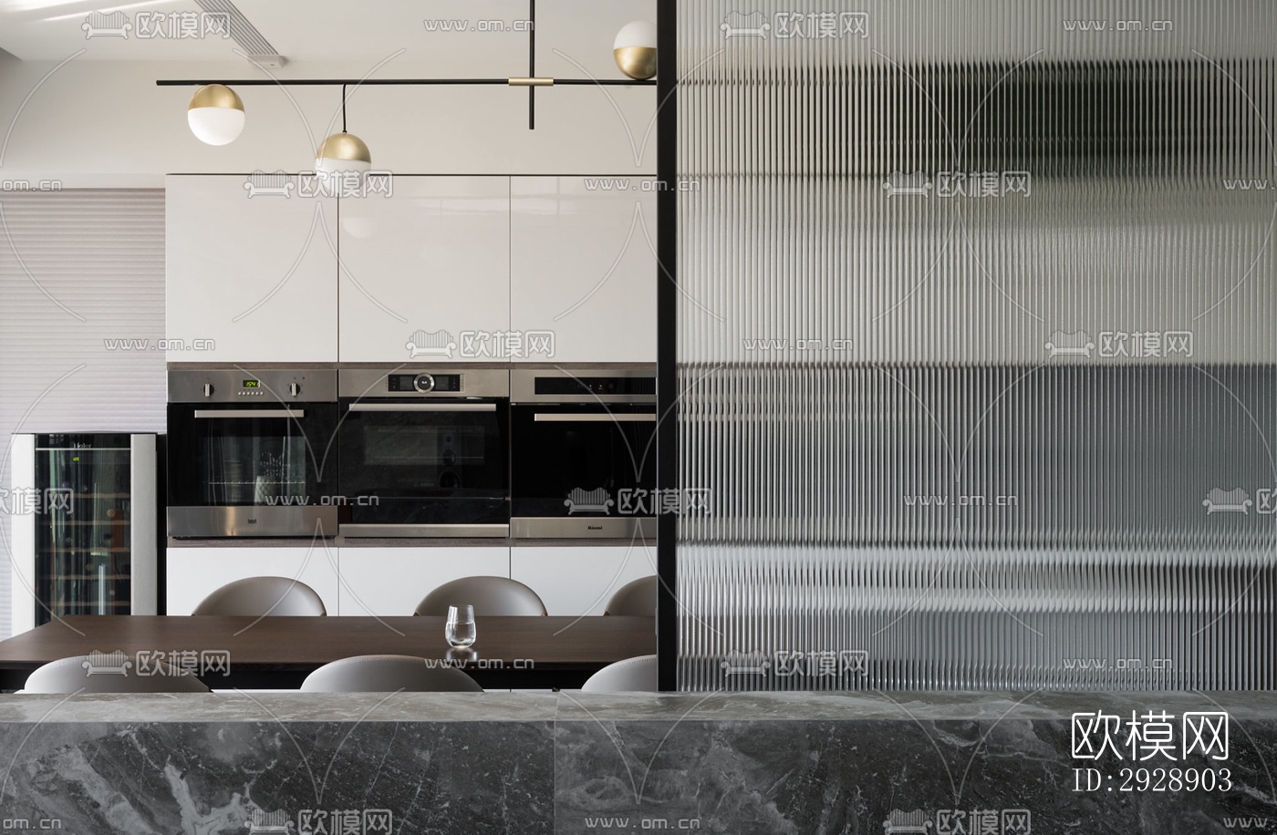 现代平层效果图下载（渲染图14）