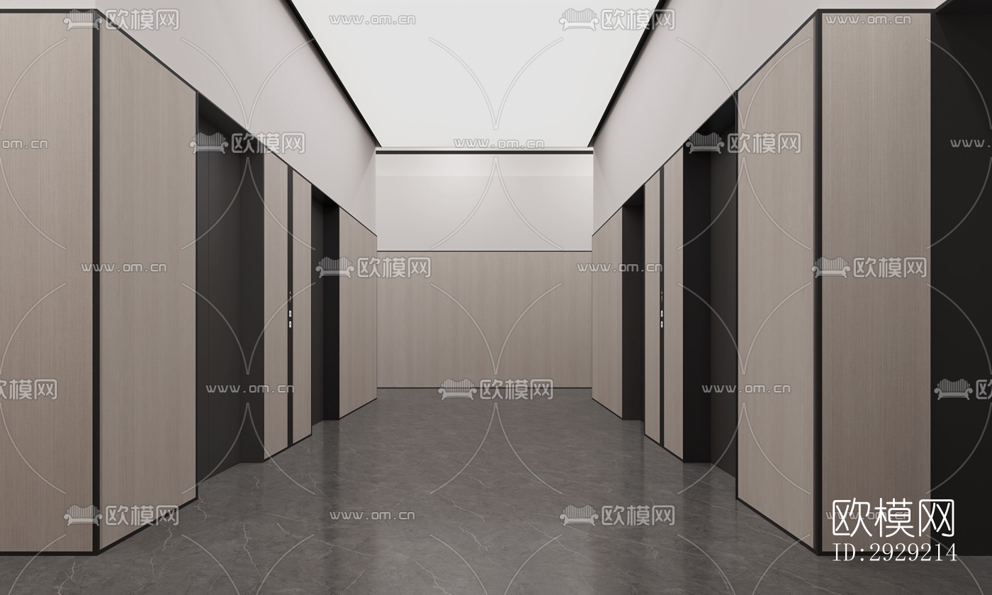 现代商务大堂效果图下载（渲染图3）