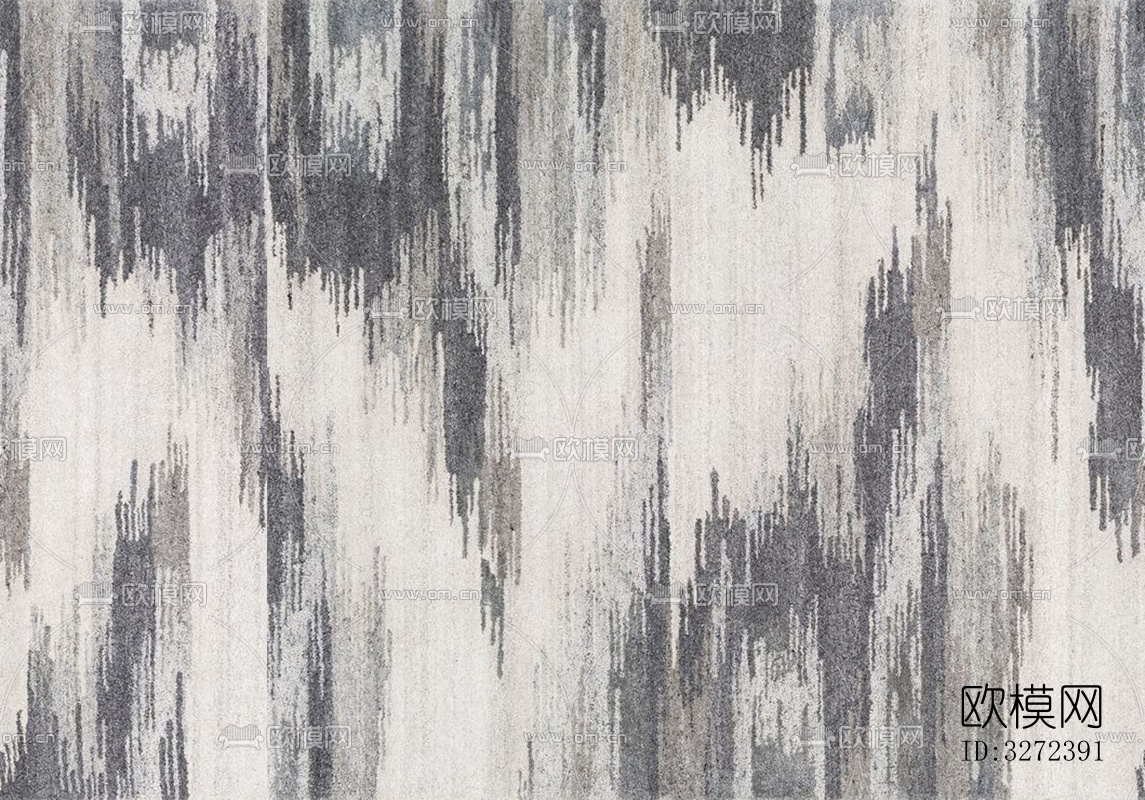 中式山水灰色毛麻地毯下载