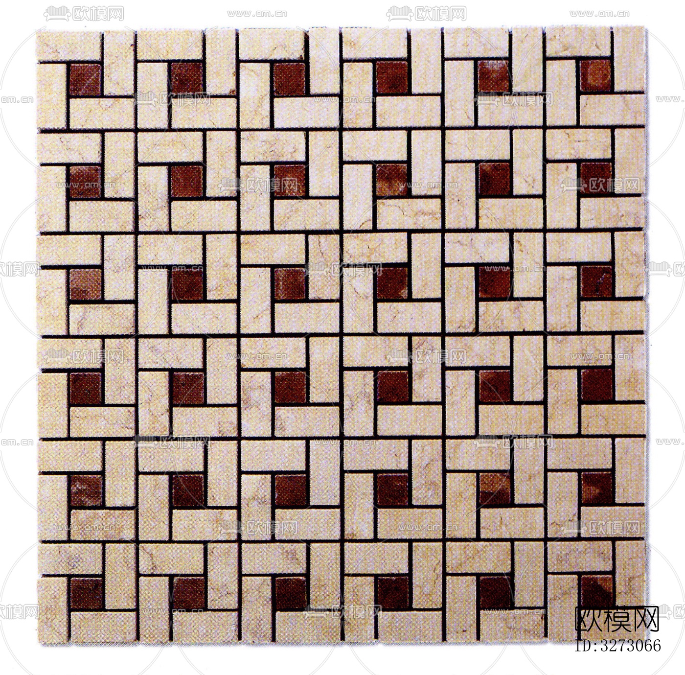 地面砖文化石石材马赛克拼贴下载（渲染图2）