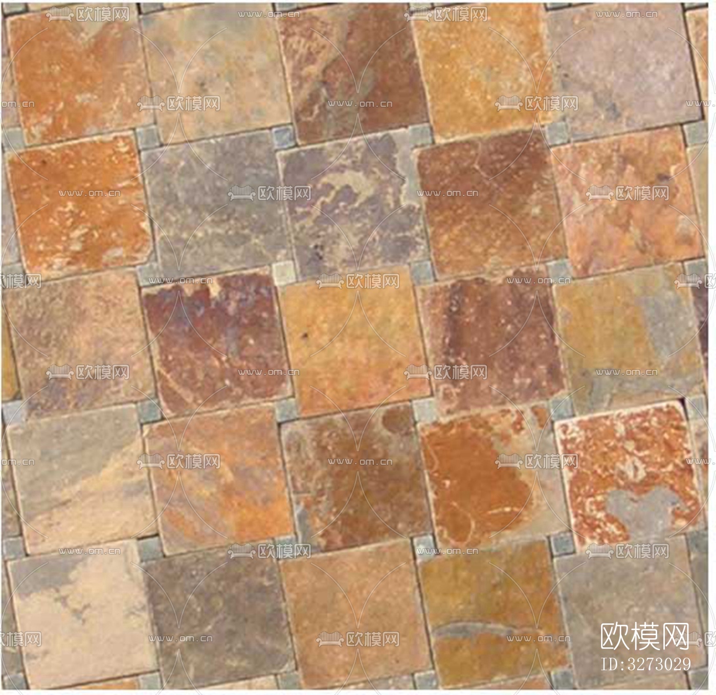 地面砖文化石石材马赛克拼贴下载（渲染图6）