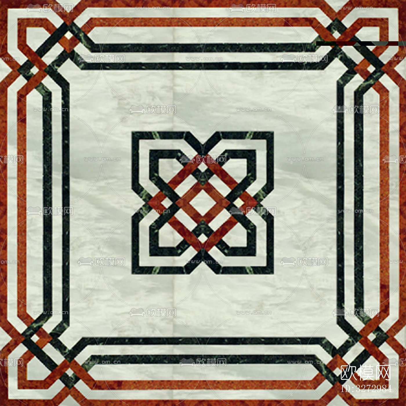 室外石材地面拼花地砖下载（渲染图2）