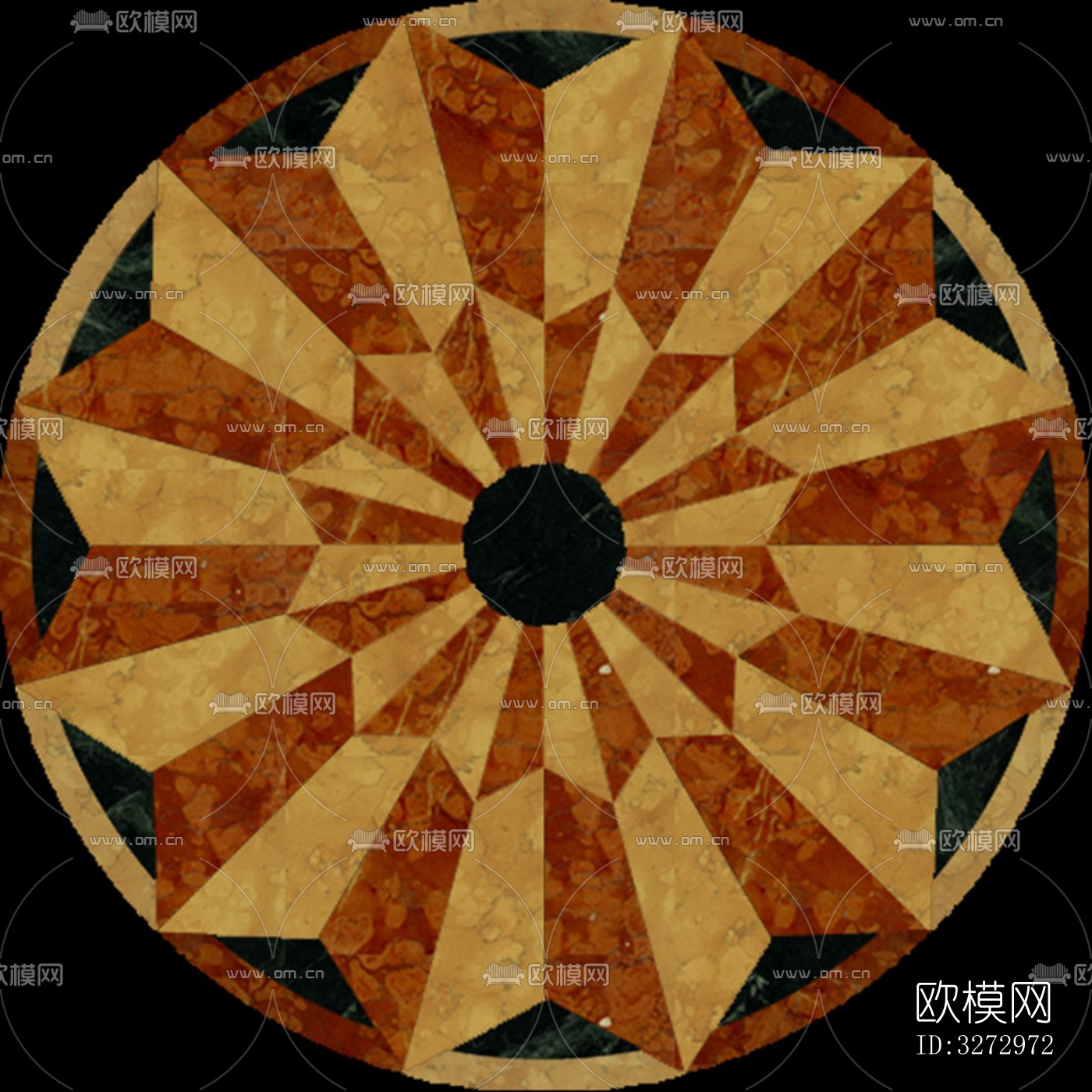 室外石材地面拼花地砖下载（渲染图1）