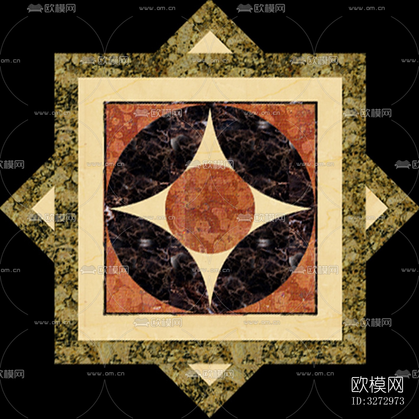 室外石材地面拼花地砖下载（渲染图8）