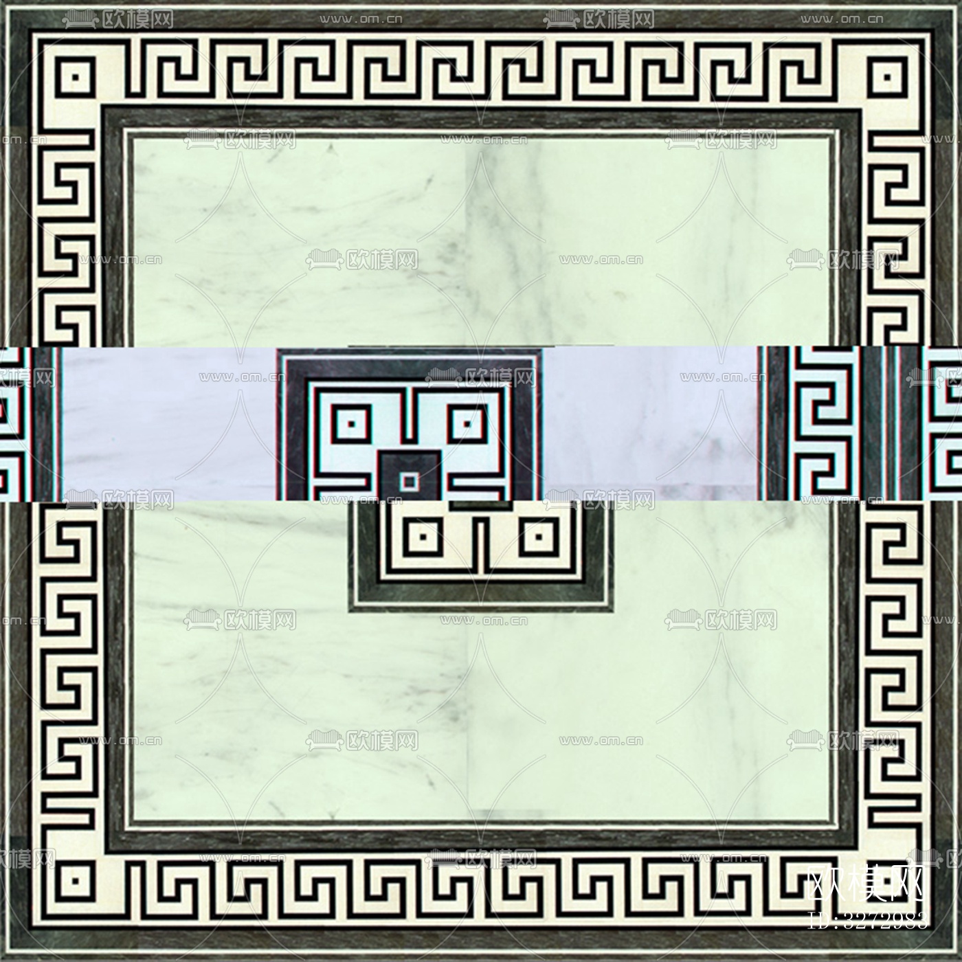 室外石材地面拼花地砖下载（渲染图2）