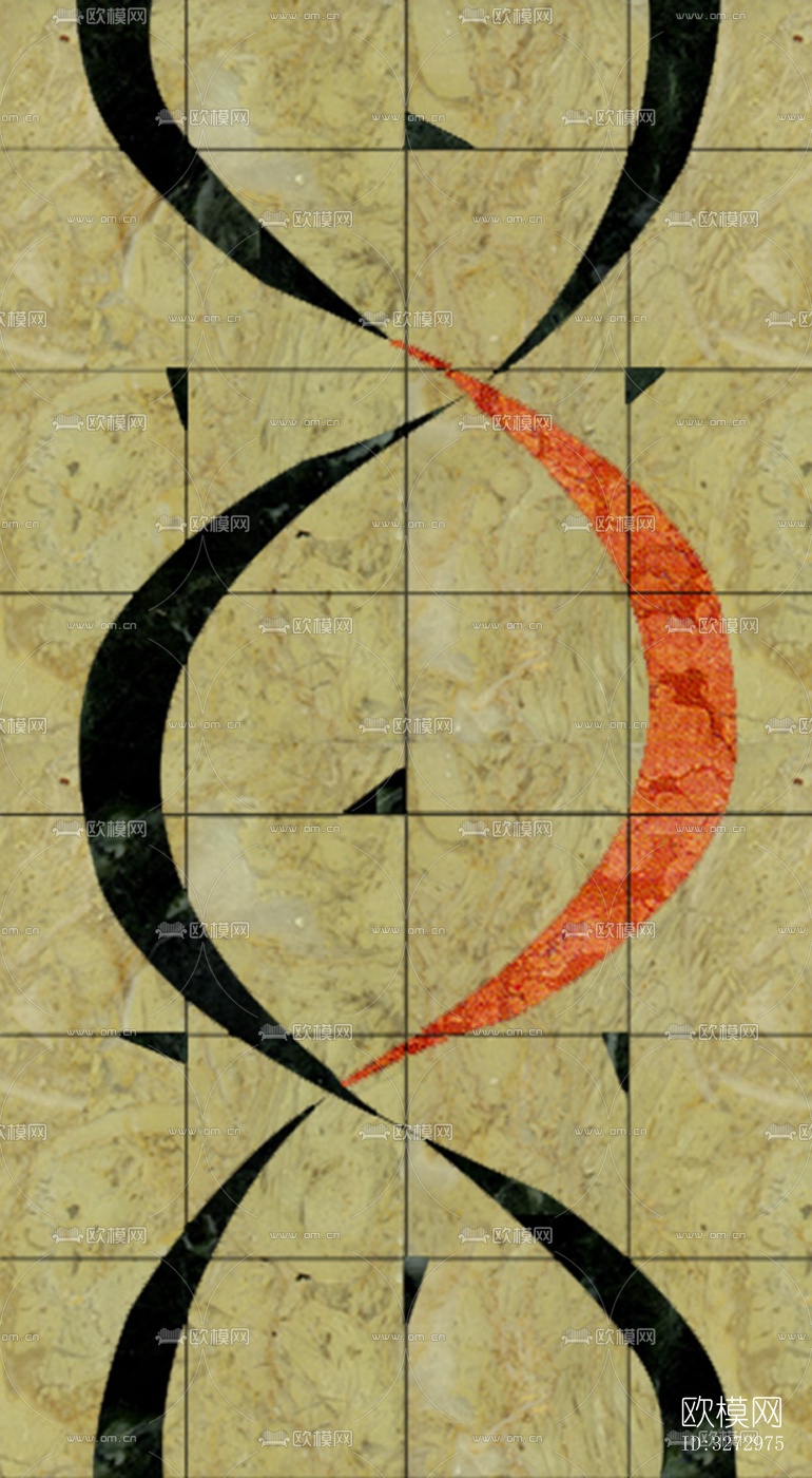 室外石材地面拼花地砖下载（渲染图2）