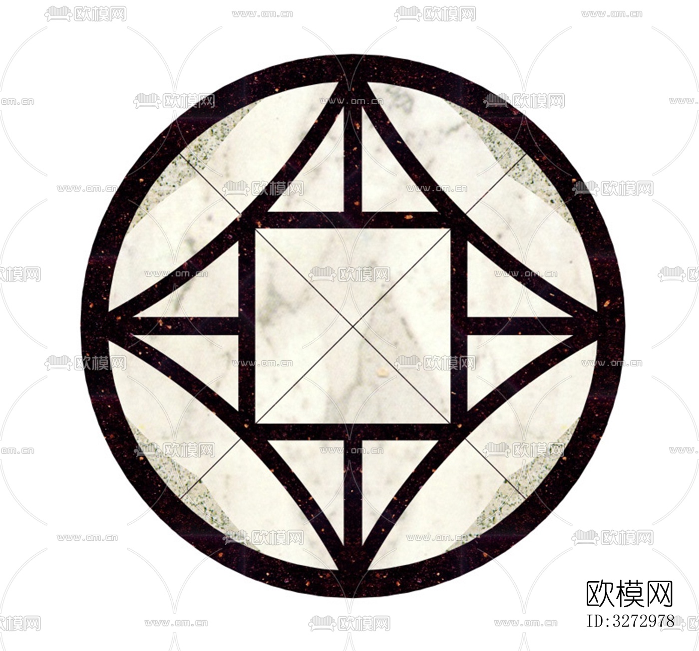 室外石材地面拼花地砖下载（渲染图2）